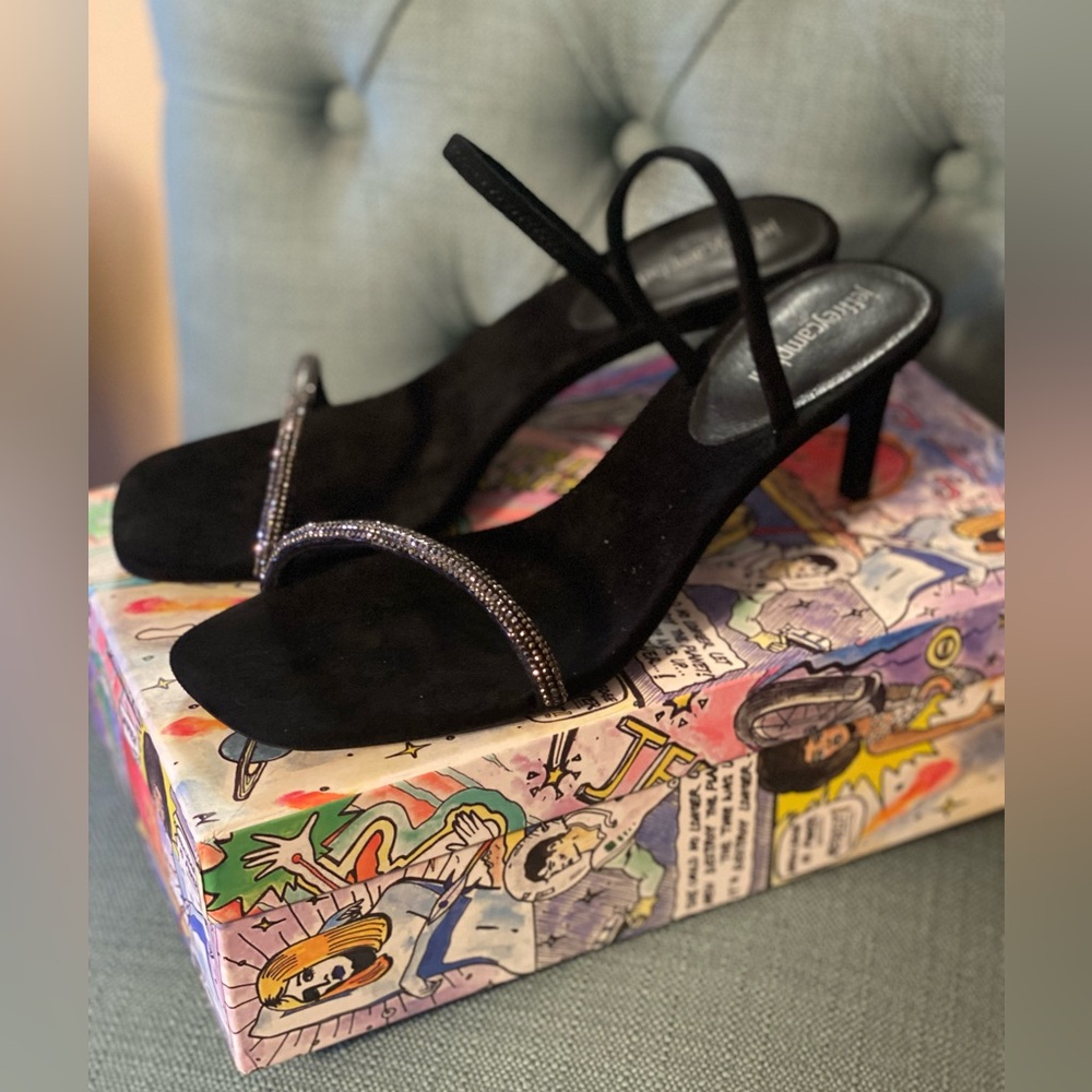 Jeffrey Campbell Hera-HJS. Black Suede Pewter. Size 9. Brand new.